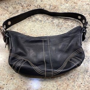 Coach black leather purse